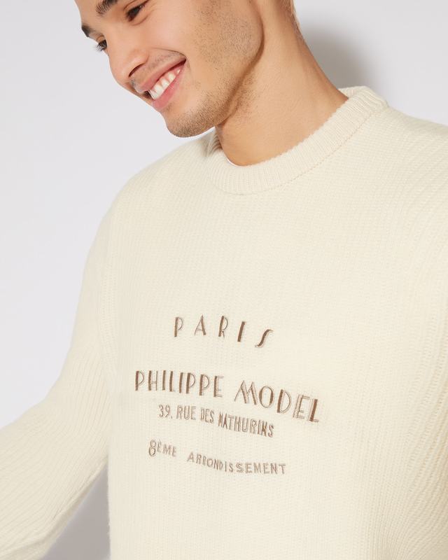 Philippe Model Felpa Rafael da Uomo Bianca in Jersey Online Outlet
