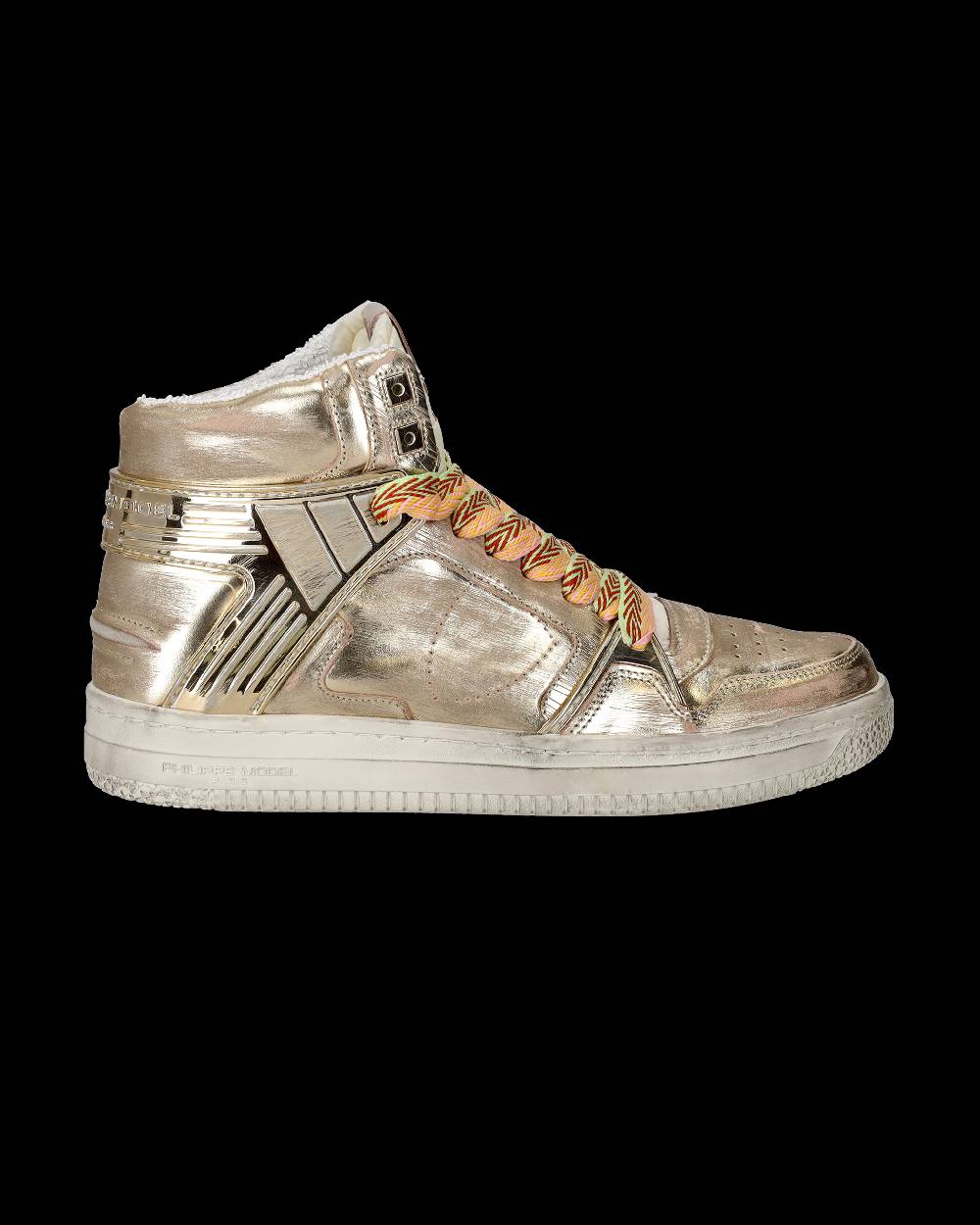 Philippe Model Sneakers Alte La Grande da Uomo Platinium in Pelle Metal Grandi sconti