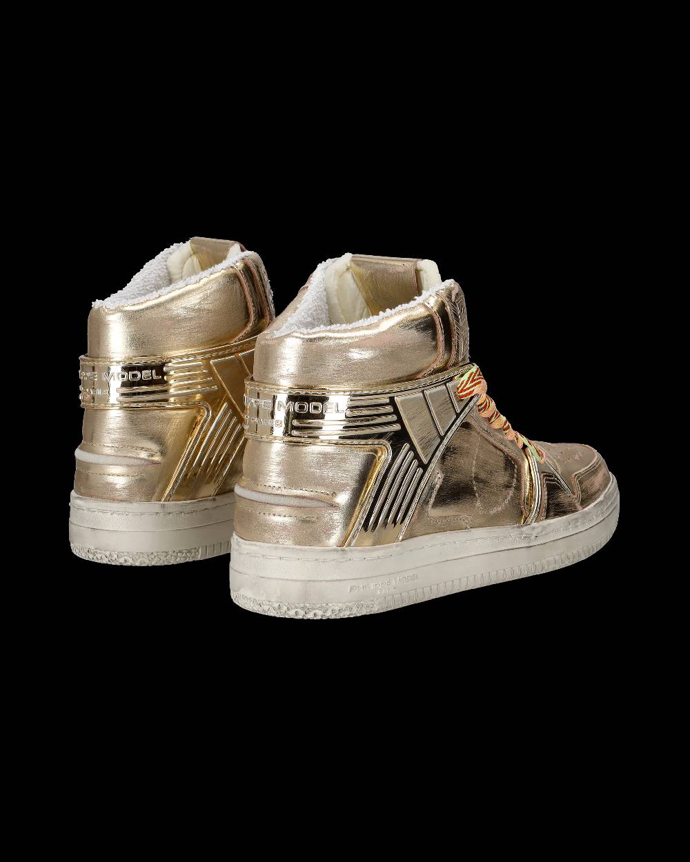 Philippe Model Sneakers Alte La Grande da Uomo Platinium in Pelle Metal Grandi sconti