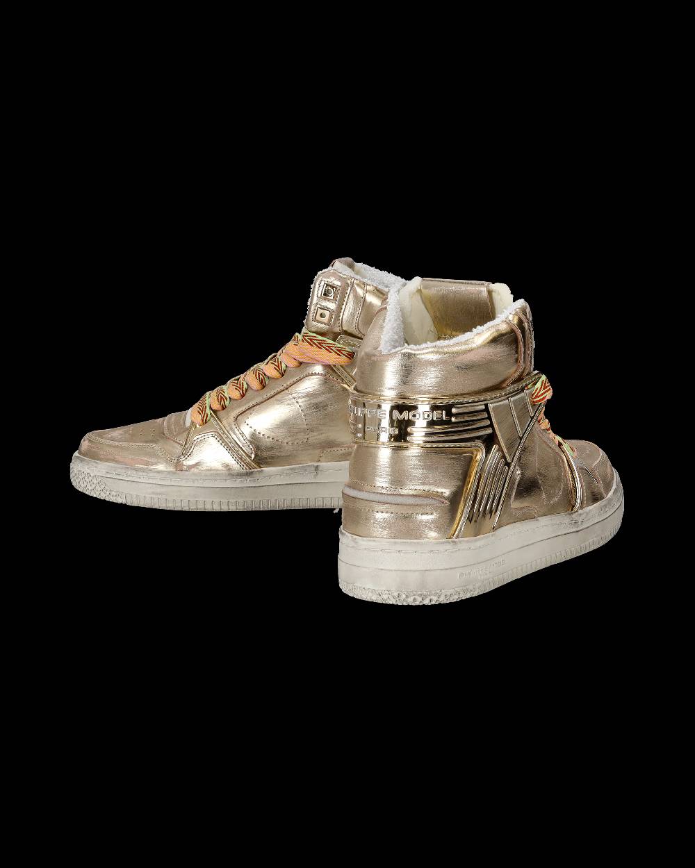 Philippe Model Sneakers Alte La Grande da Uomo Platinium in Pelle Metal Grandi sconti