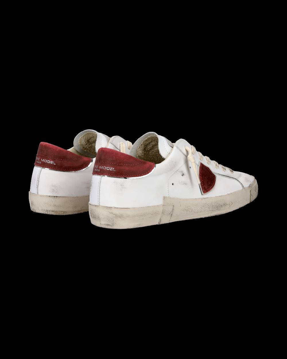 Philippe Model Sneaker casual Prsx da uomo in pelle - Bianco e rosso Latest stili