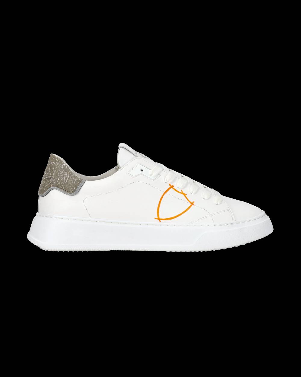 Philippe Model Sneaker casual Temple da uomo in pelle - Arancione e bianco Fino al 60% di sconto