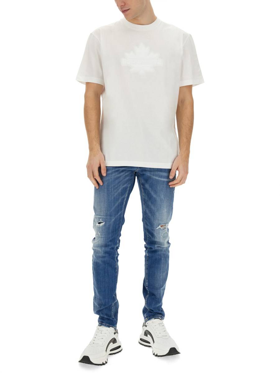 DSQUARED T-SHIRT IN COTONE CON LOGO In vendita