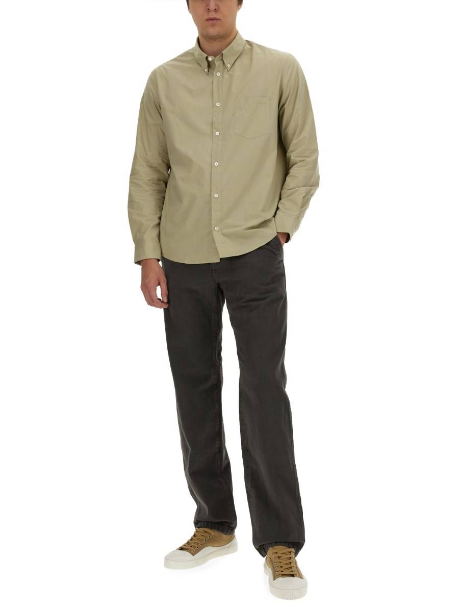 A.P.C. CAMICIA "EDOUARD" IN POPELINE DI COTONE 50% di sconto per tempo limitato