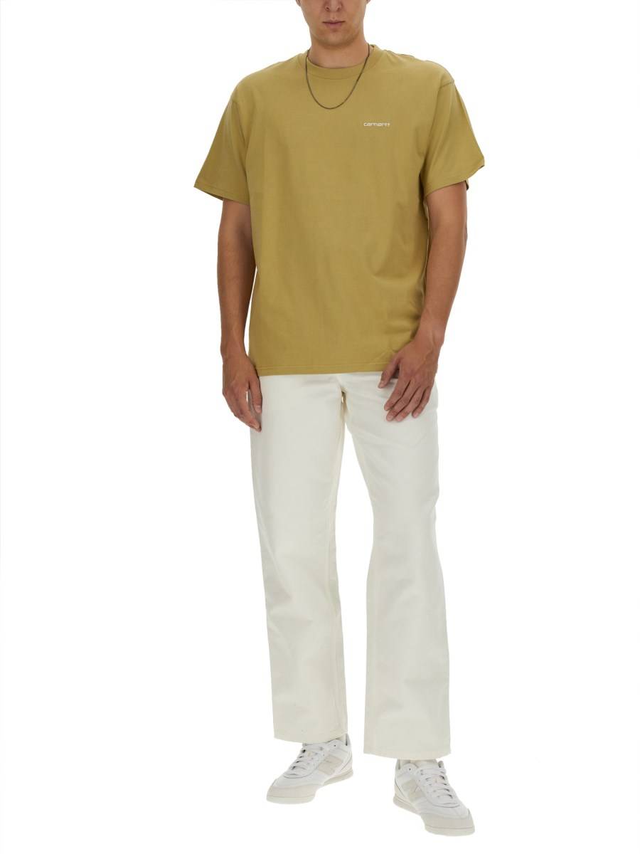 CARHARTT WIP T-SHIRT IN JERSEY DI COTONE CON RICAMO LOGO Negozi Online