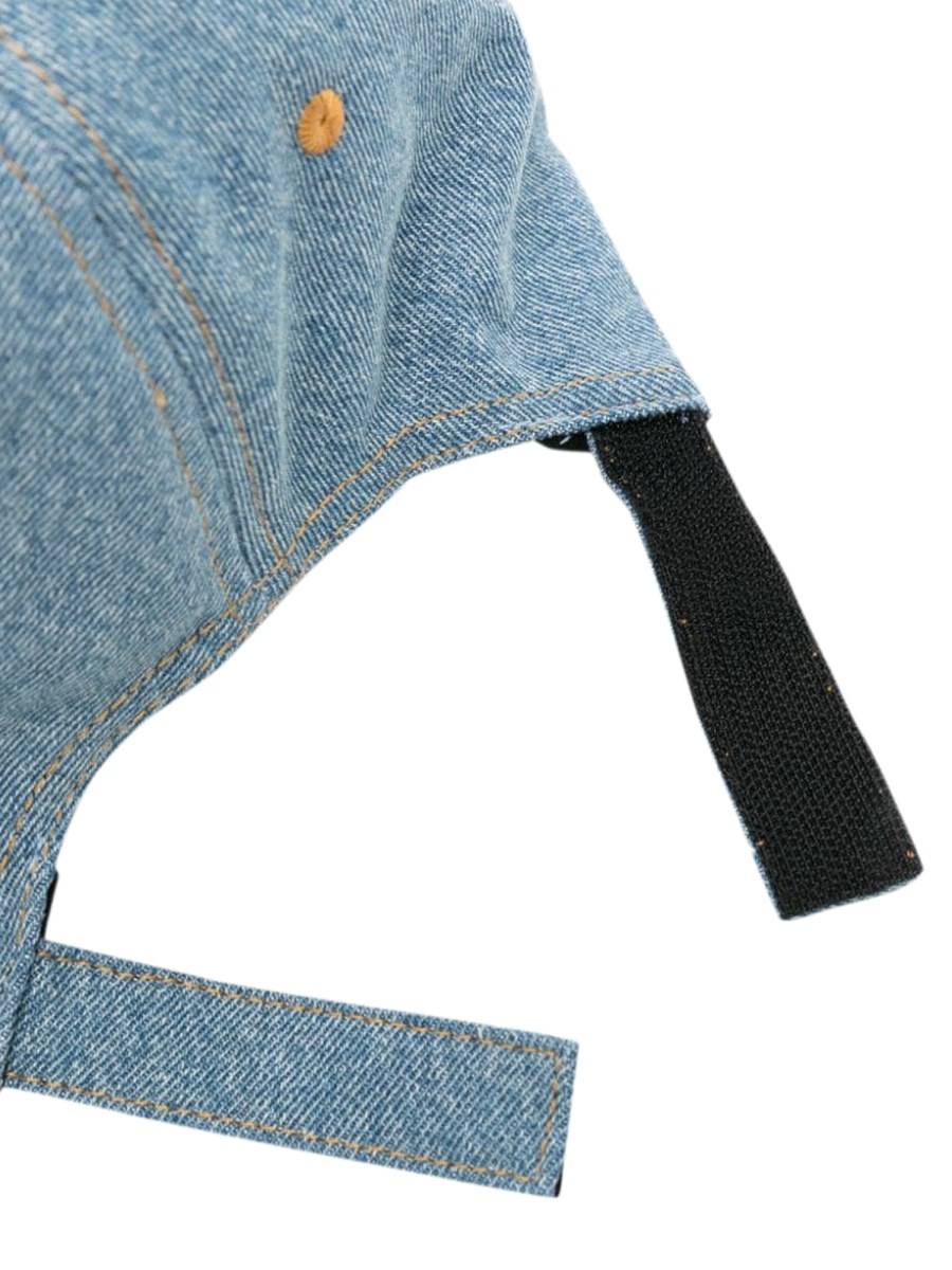PALM ANGELS logo stone denim baseball cap Offerta settimanale