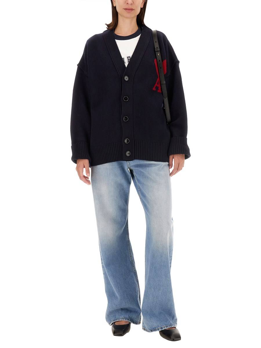 AMI PARIS CARDIGAN CON LOGO ACQUISTA ORA