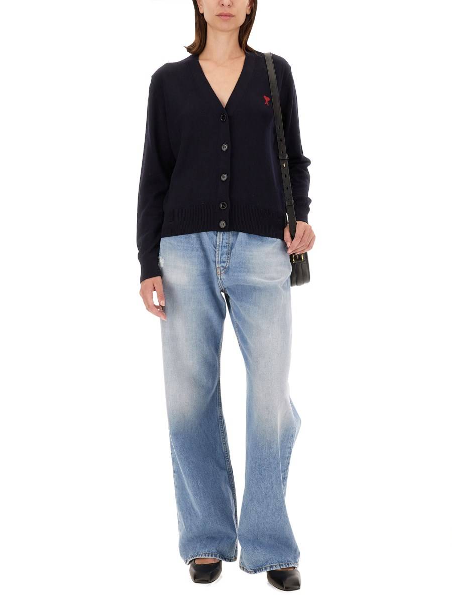AMI PARIS CARDIGAN CON LOGO Fino al 55% di sconto