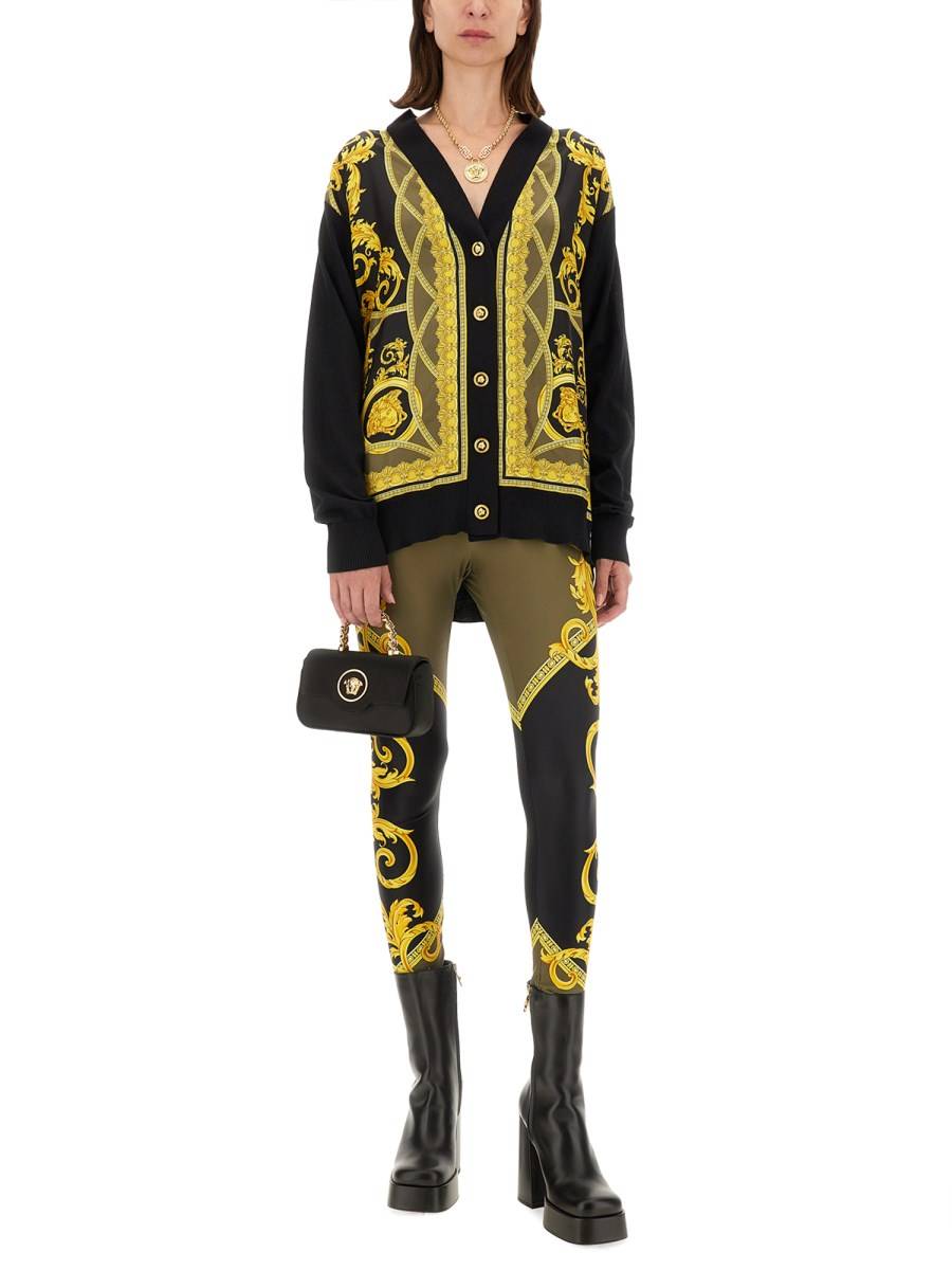 VERSACE MAGLIA IN TWILL DI SETA COUPE DES DIEUX Enormi sconti