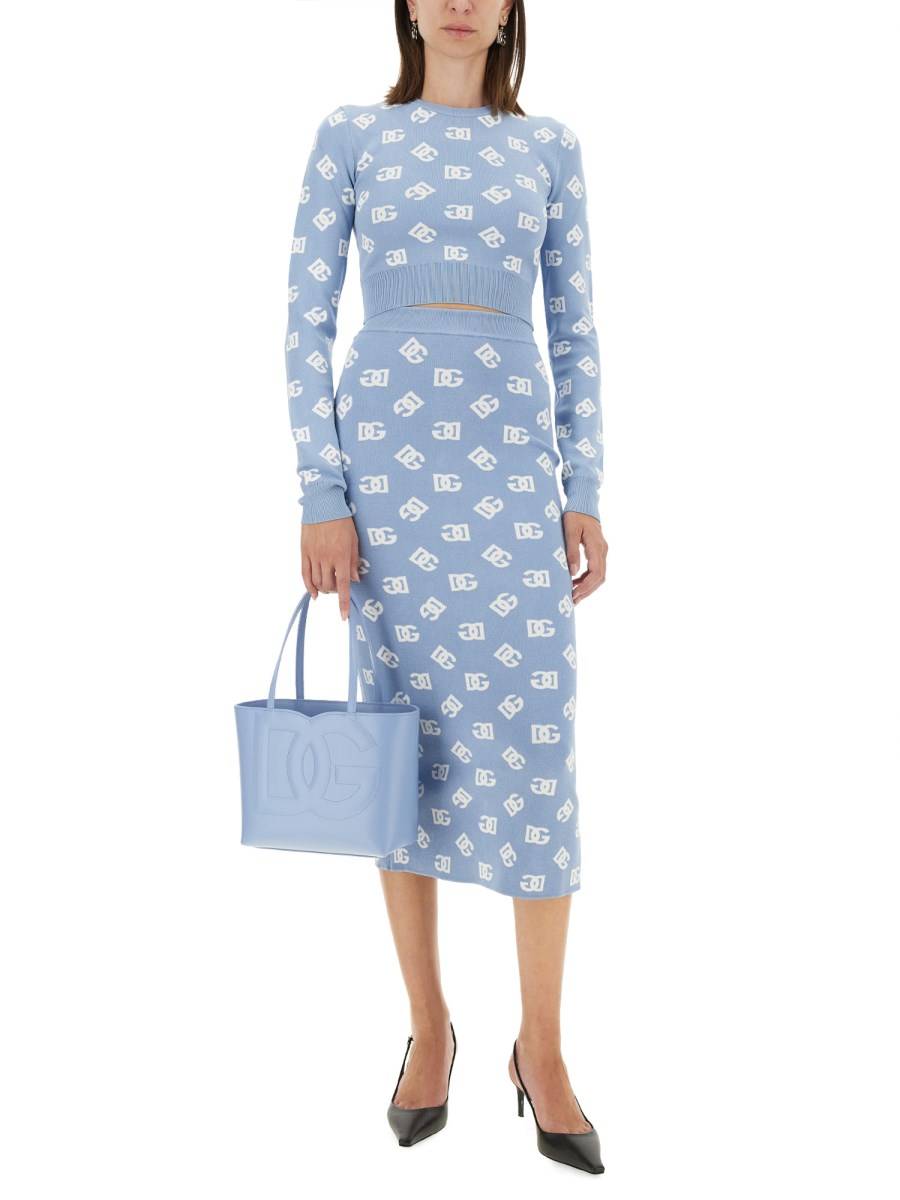 DOLCE & GABBANA MAGLIA CORTA IN VISCOSA JACQUARD Esporta salva