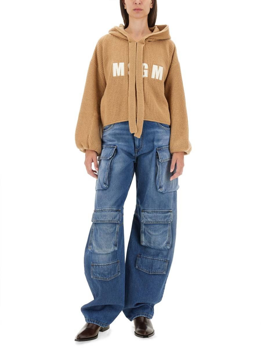 MSGM JEANS CARGO IN DENIM DI COTONE Duty-free