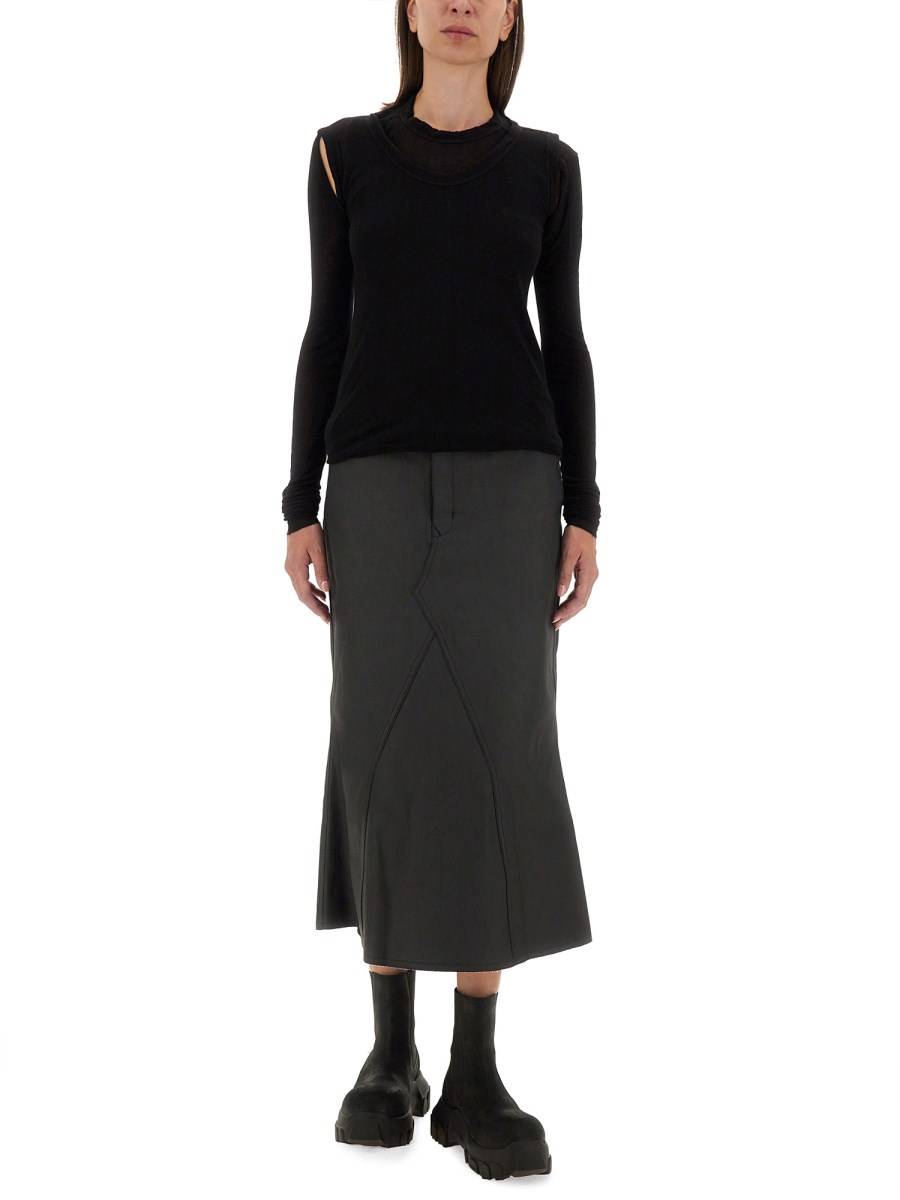 RICK OWENS T-SHIRT IN SETA E VISCOSA Hotsell