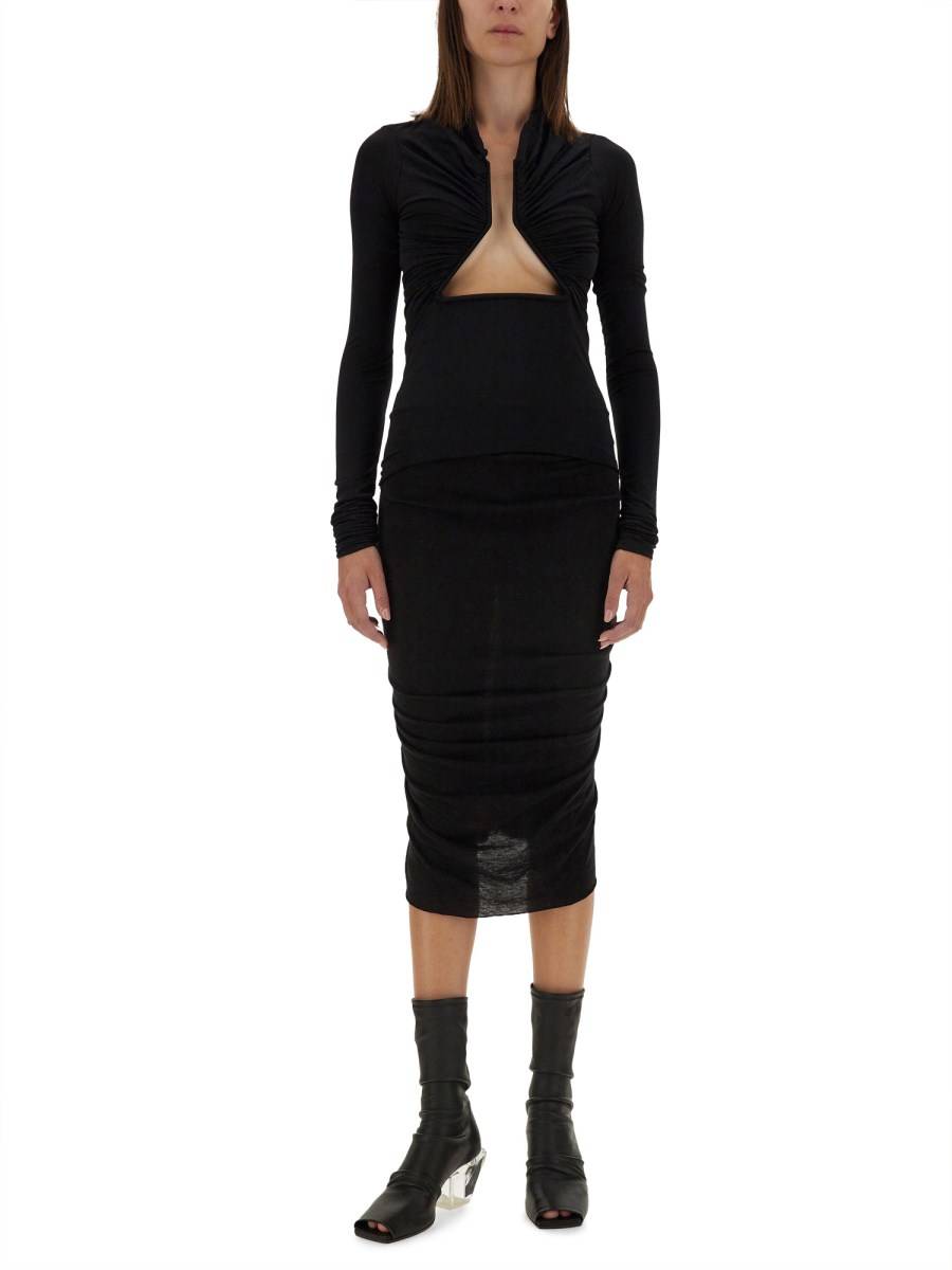RICK OWENS GONNA CON DRAPPEGGIO Spedizione gratuita