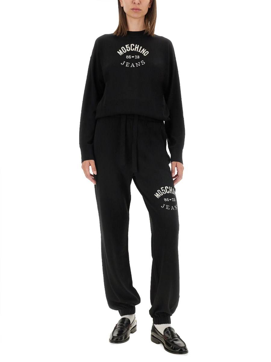 MOSCHINO JEANS MAGLIA IN LANA CON LOGO Offerta esclusiva