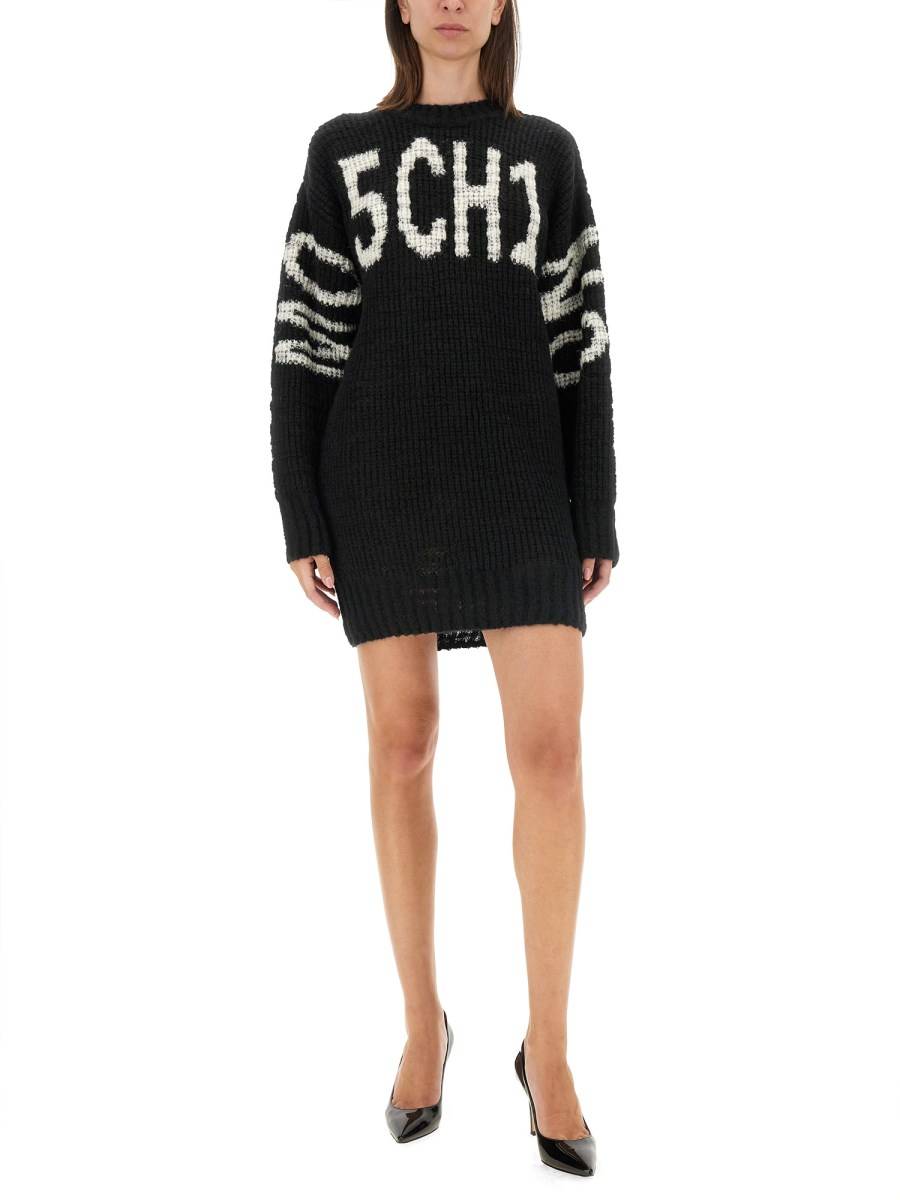 MOSCHINO JEANS ABITO MINI IN MAGLIA DI LANA Black Friday