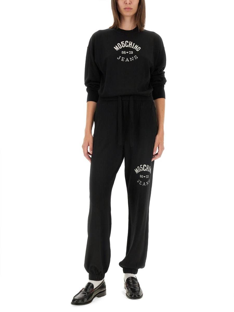 MOSCHINO JEANS PANTALONE JOGGING IN LANA CON LOGO Cyber Monday