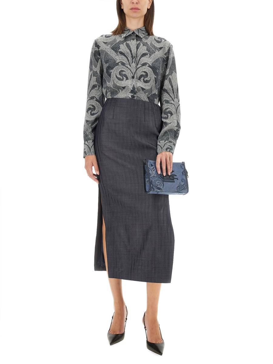 ETRO CAMICIA IN SETA CON STAMPA Fino al 60% di sconto