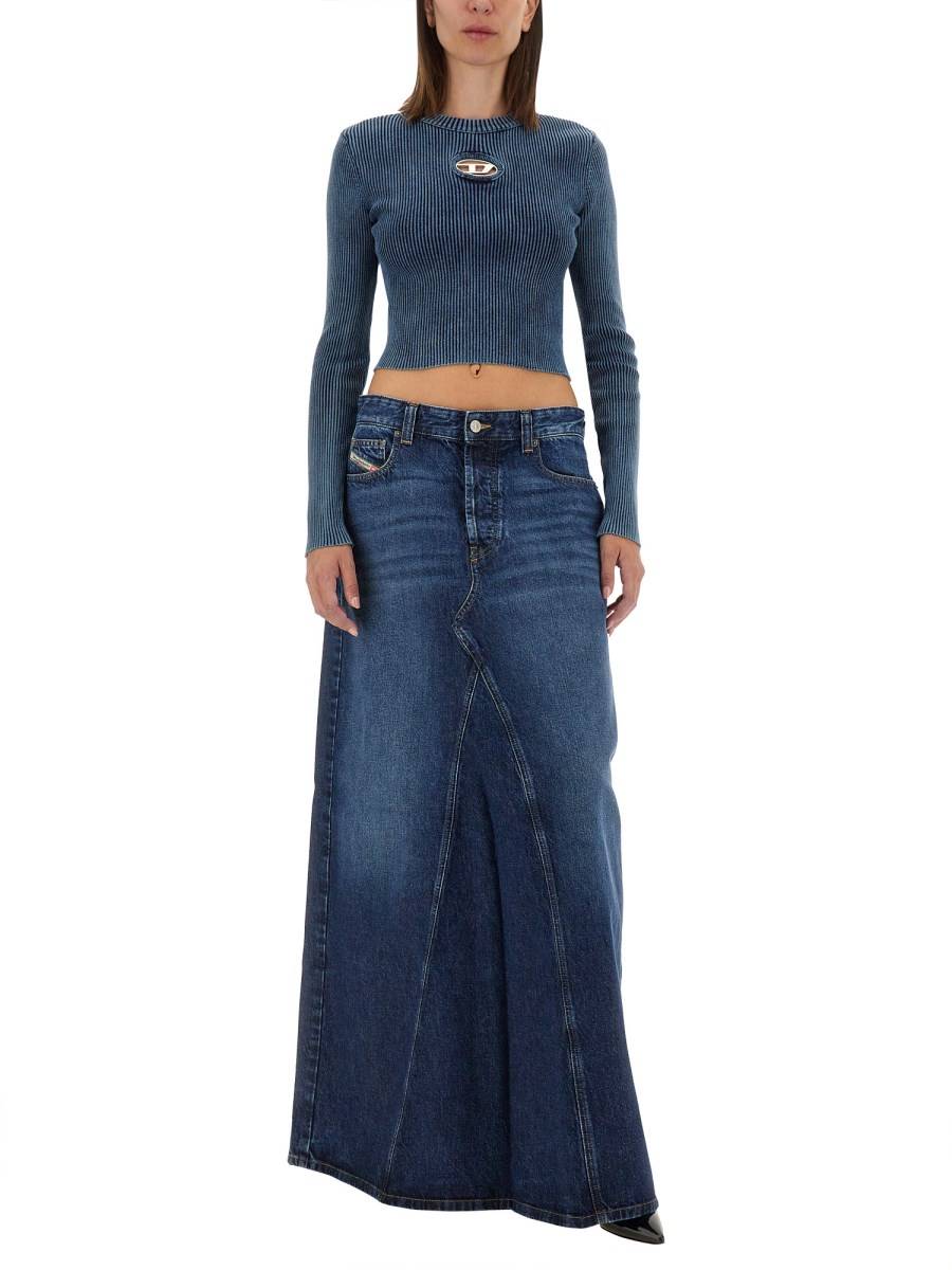 DIESEL TOP IN COTONE CON LOGO Trasporto libero internazionale