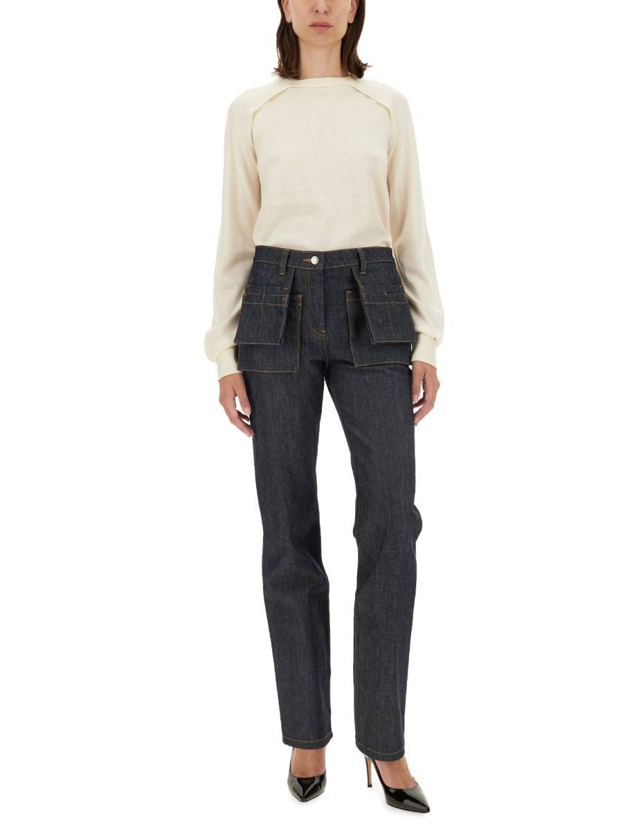 HELMUT LANG MAGLIA IN LANA E SETA Spedizione Gratuita