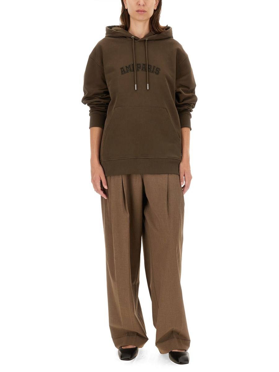 AMI PARIS FELPA IN COTONE CON LOGO Acquista Ora