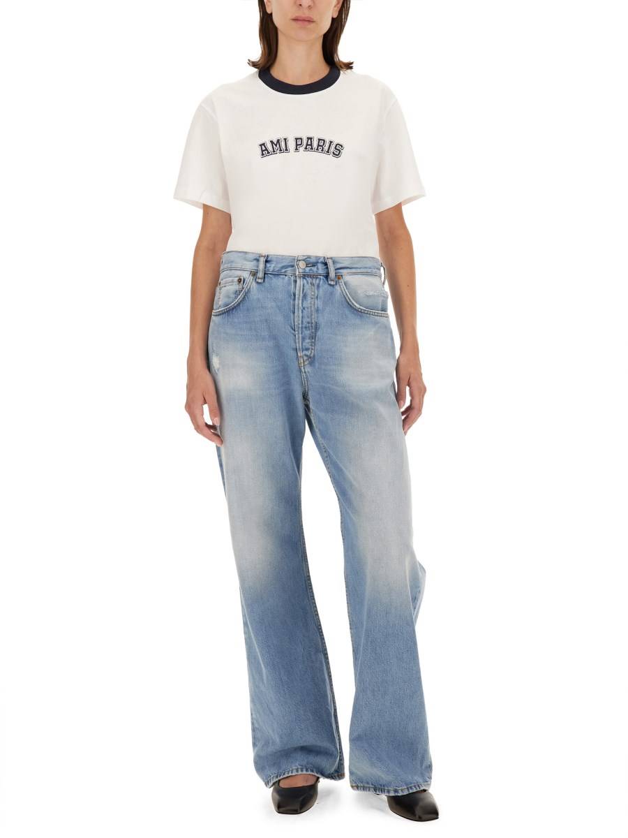 AMI PARIS T-SHIRT IN COTONE CON LOGO Consegna Veloce