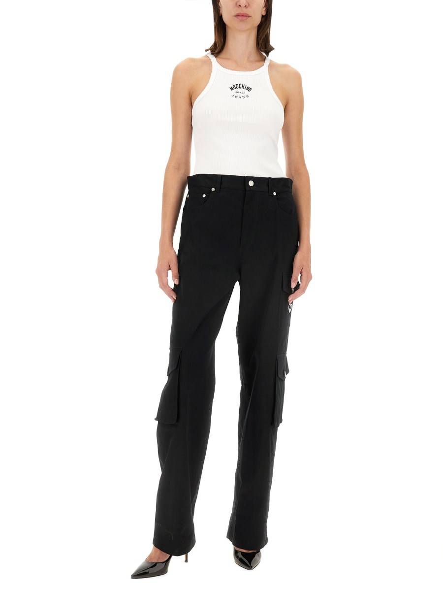 MOSCHINO JEANS TANK TOP CON LOGO Sconto
