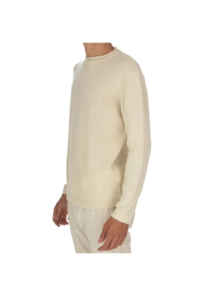 WOOL & CO | MAGLIONE GIROCOLLO BIANCO PANNA Prezzo basso