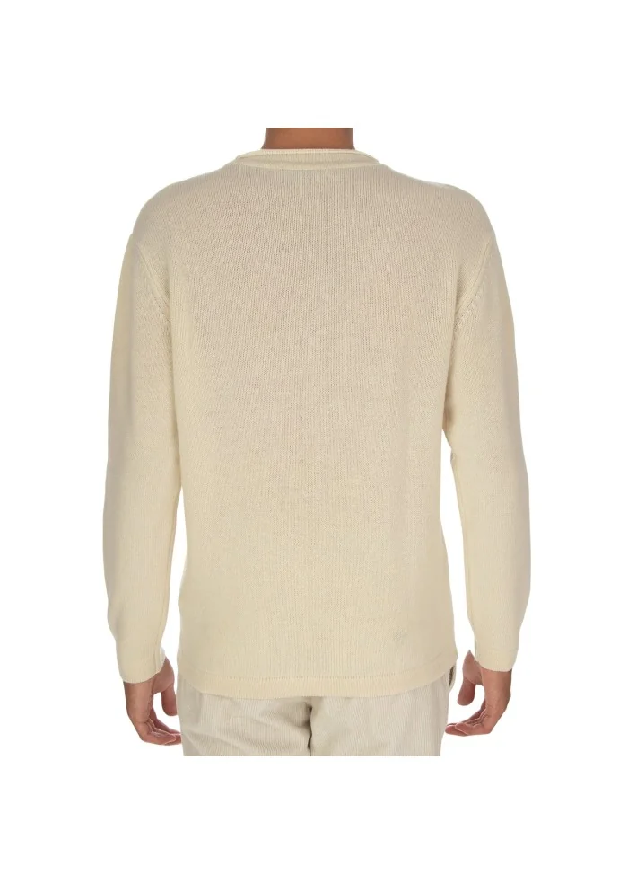 WOOL & CO | MAGLIONE GIROCOLLO BIANCO PANNA Prezzo basso