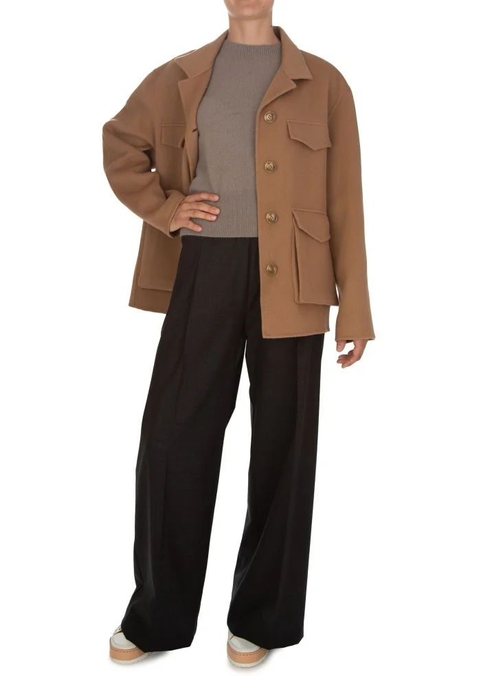SEMICOUTURE | PANTALONI GAMBA LARGA GRIGIO ANTRACITE Lightning offer