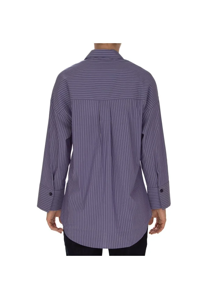 NOUMENO CONCEPT | CAMICIA A RIGHE VIOLA Promozione temporanea