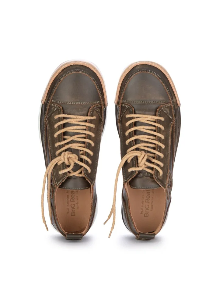 BNG REAL SHOES | SNEAKERS LA MILITARE NOCE MARRONE Super sconto
