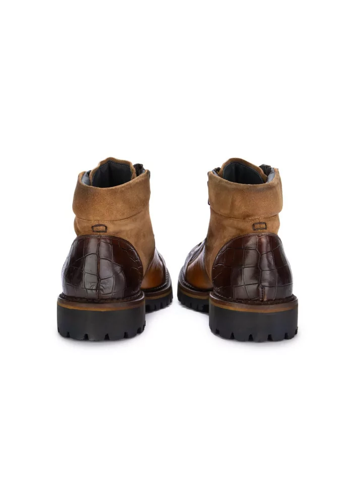 LORENZI | STIVALETTI ALLACCIATI SAFARI MARRONE BEIGE Soddisfazione Garantita