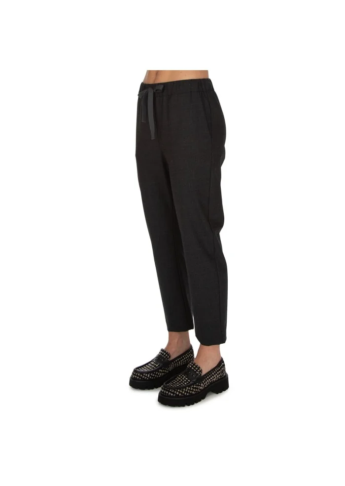 SEMICOUTURE | PANTALONI VITA ELASTICIZZATA GRIGIO ANTRACITE Online