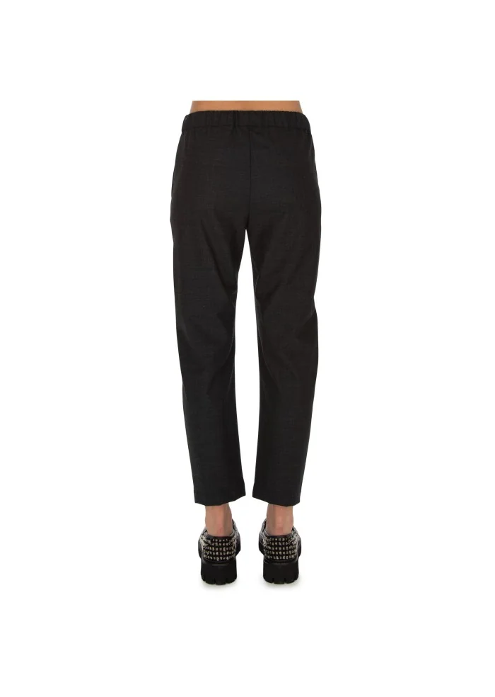 SEMICOUTURE | PANTALONI VITA ELASTICIZZATA GRIGIO ANTRACITE Online