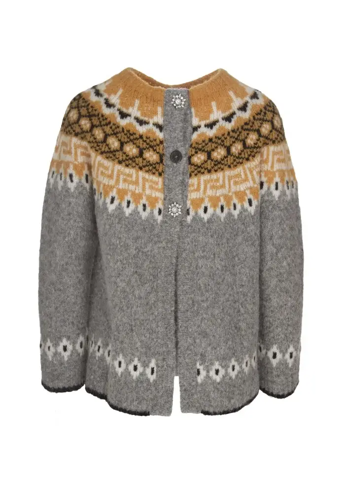 SEMICOUTURE | MAGLIONE GIROCOLLO GRIGIO SENAPE Offerte