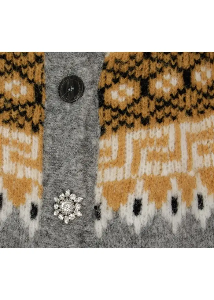SEMICOUTURE | MAGLIONE GIROCOLLO GRIGIO SENAPE Offerte