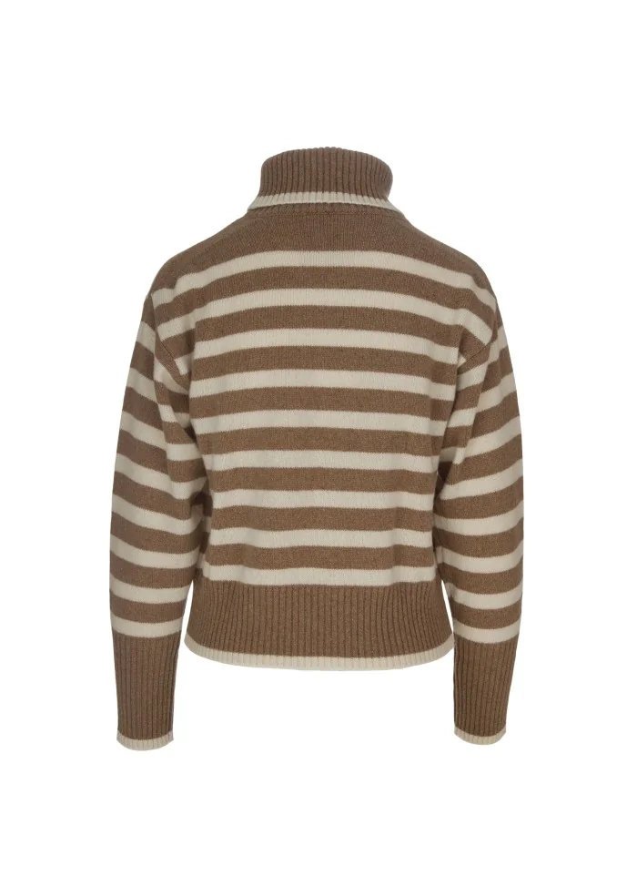 SEMICOUTURE | MAGLIONE A RIGHE MARRONE BEIGE Hotsell