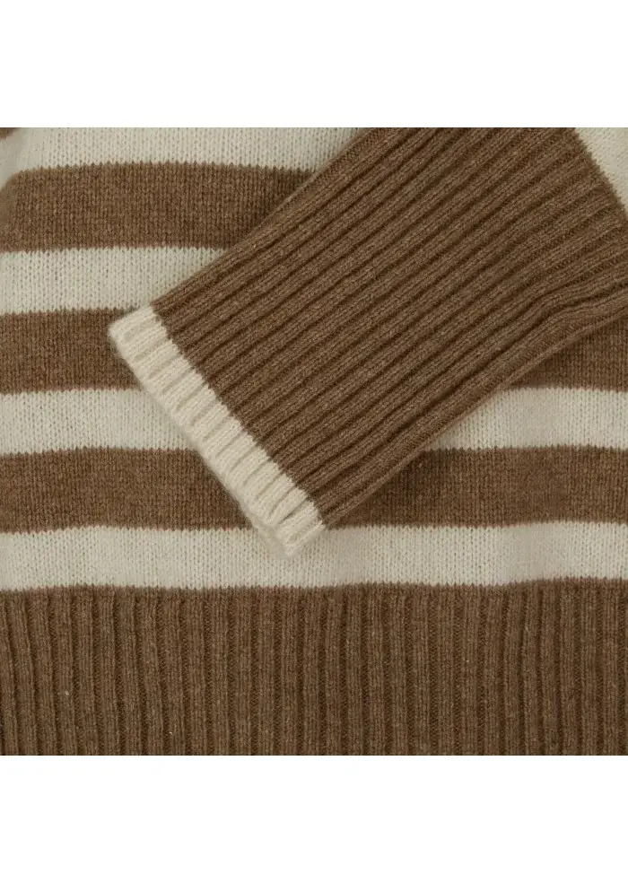 SEMICOUTURE | MAGLIONE A RIGHE MARRONE BEIGE Hotsell