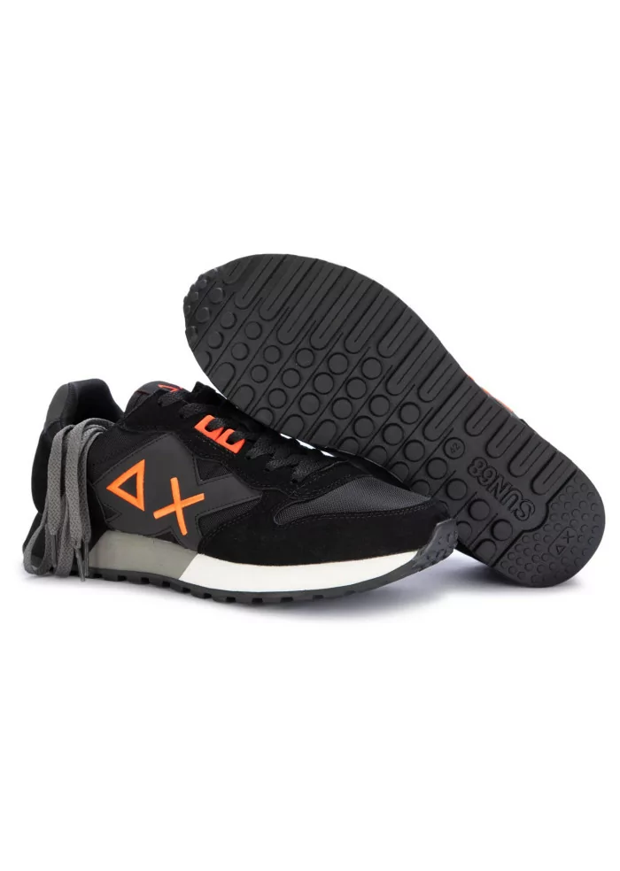 SUN68 | SNEAKERS JAKI FLUO CAMOSCIO NYLON NERO Comprare a buon mercato