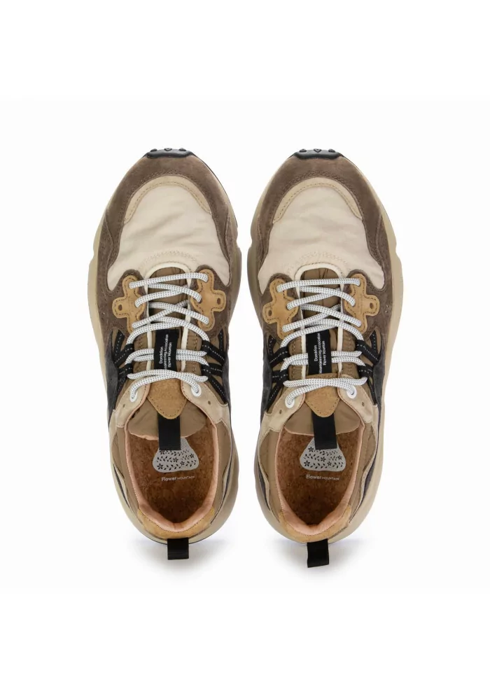 FLOWER MOUNTAIN | SNEAKERS YAMANO 3 CAMOSCIO NYLON MARRONE Shopping online