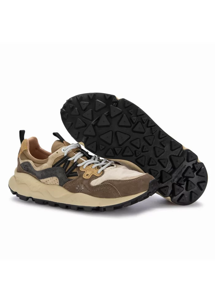 FLOWER MOUNTAIN | SNEAKERS YAMANO 3 CAMOSCIO NYLON MARRONE Shopping online