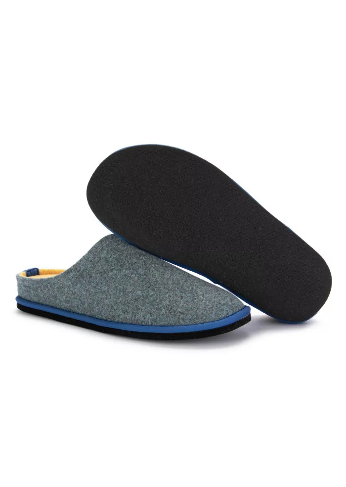 LÖWENWEISS | PANTOFOLE FELTRO DI LANA BLU GIALLO Offerta Pasqua