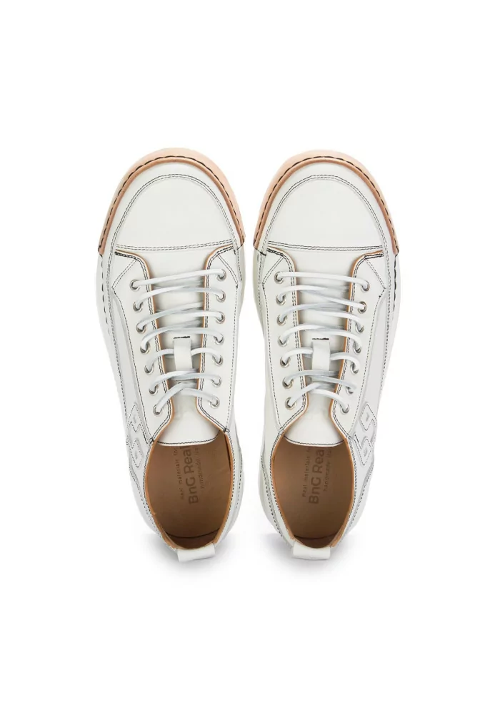 BNG REAL SHOES | SNEAKERS LA VINTAGE PELLE BIANCO Offerta Anniversario