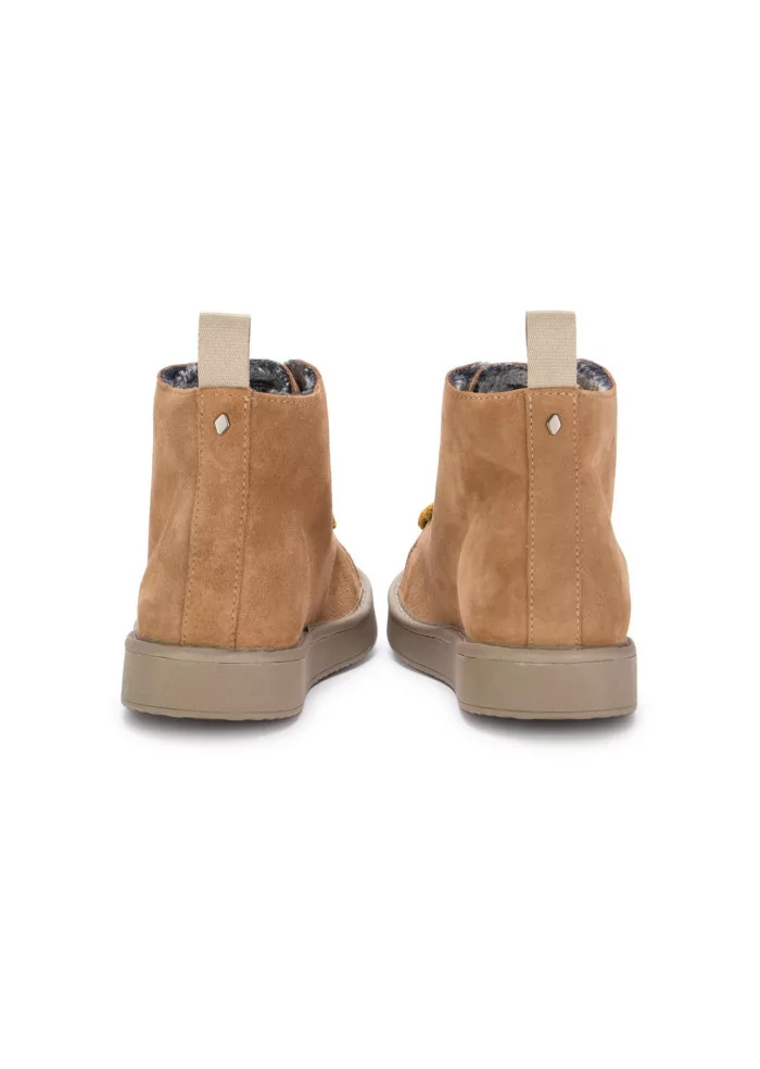 PANCHIC | TRONCHETTI CAMOSCIO MARRONE CHIARO LACCI GIALLI Online Outlet