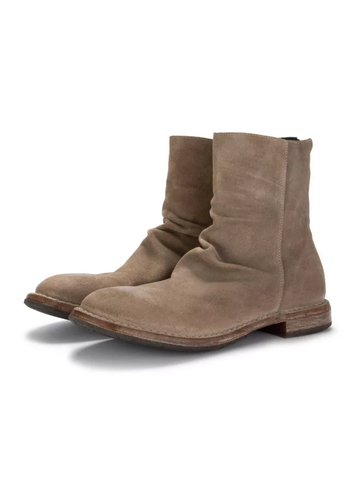 MOMA | STIVALETTI PELLE CAMOSCIO ZIP BEIGE Offerte esclusive