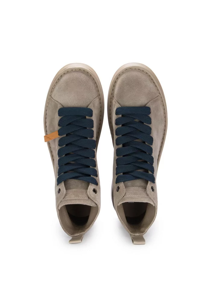 PANCHIC | TRONCHETTI CAMOSCIO GRIGIO CHIARO LACCI BLU Lightning offer