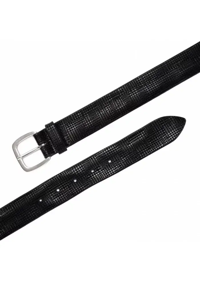 ORCIANI | CINTURA PELLE LASERATA CROSS NERO Offerte stagionali