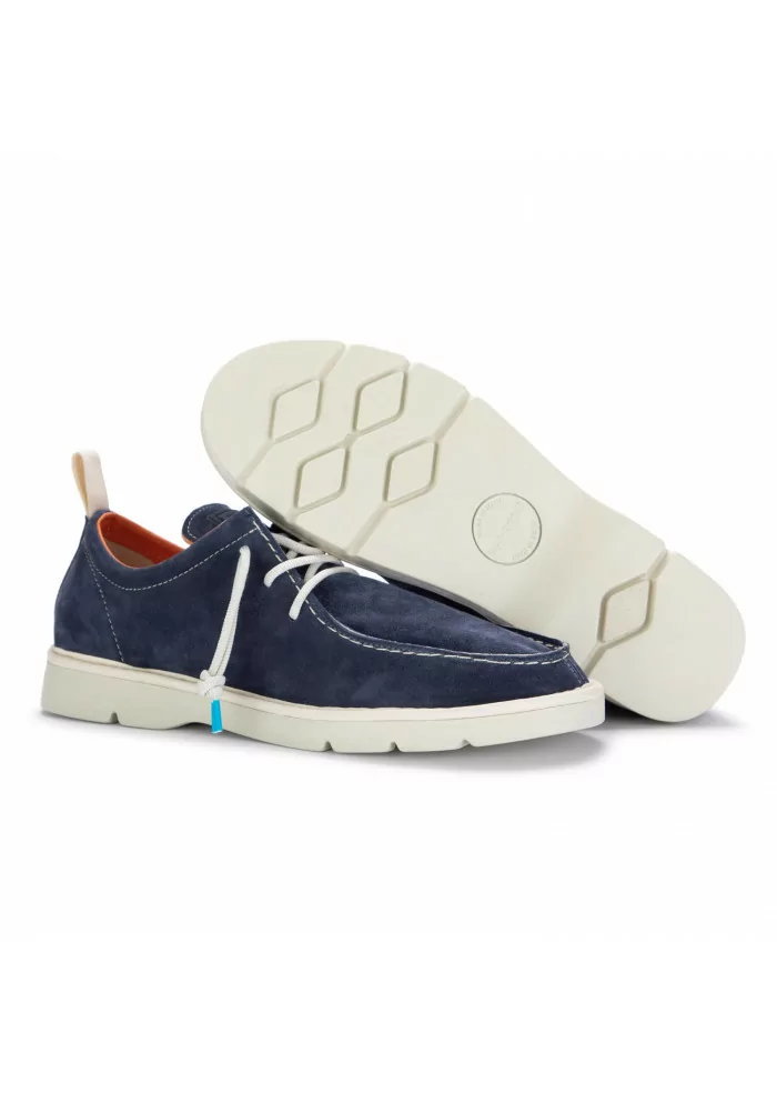PANCHIC | SCARPE ALLACCIATE CAMOSCIO BLU Comprane uno, ottenene uno gratis