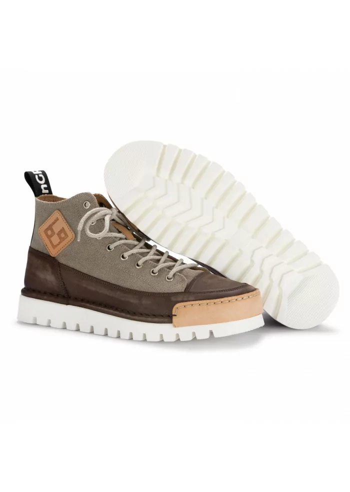 BNG REAL SHOES | SNEAKERS LA MOKA CANVAS HIGH MARRONE CACHI Fino al 50% di sconto