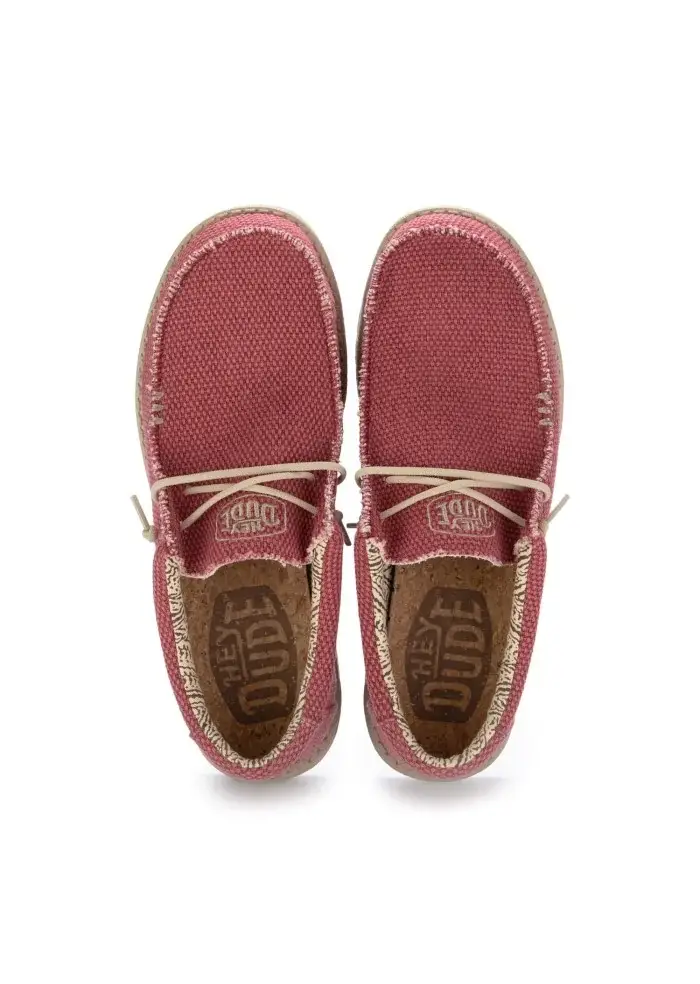 HEY DUDE | SCARPE BASSE WALLY BRAIDED ROSSO Promozione